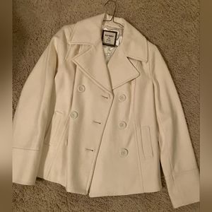 Old Navy White Peacoat